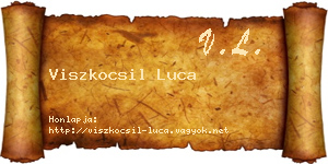 Viszkocsil Luca névjegykártya